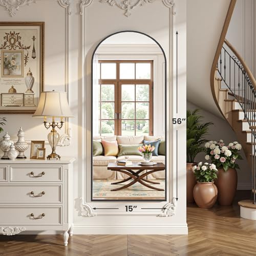 OLIXIS 15.5"x 56" Arched Full Length Mirror, Floor Mirror - Image 2
