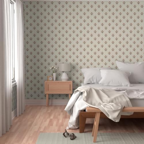 Spoonflower Farmhouse Floral Peel and Stick Wallpaper - Image 5