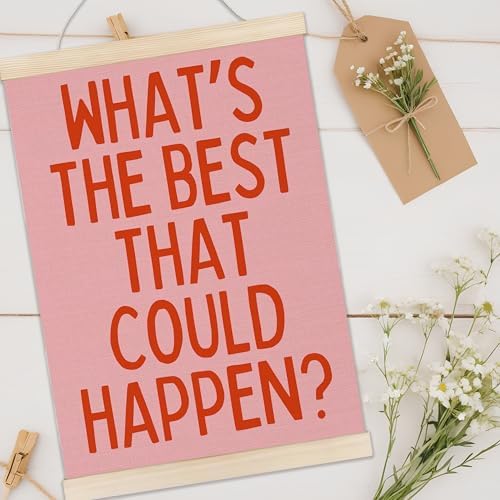 Welshower Boho Motivational Positive Poster Hanger Frame, What's the Best That - Image 2