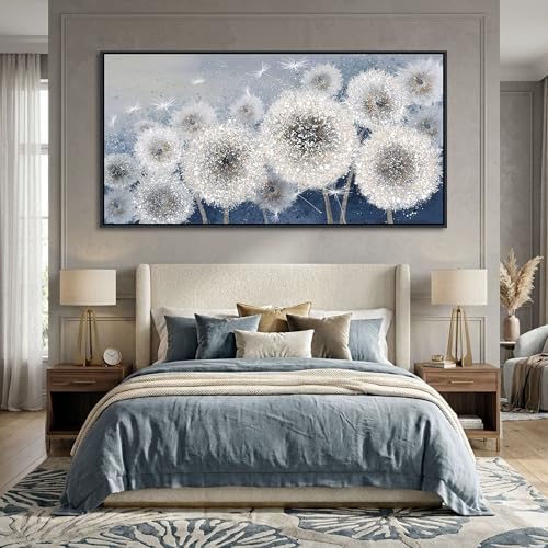 Pogusmavi Dandelion Wall Art Modern Wall Decor Botanical Framed Artwork - Image 4