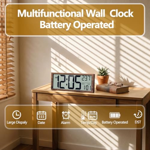 Maxstar Large Digital Wall Clock - Image 2