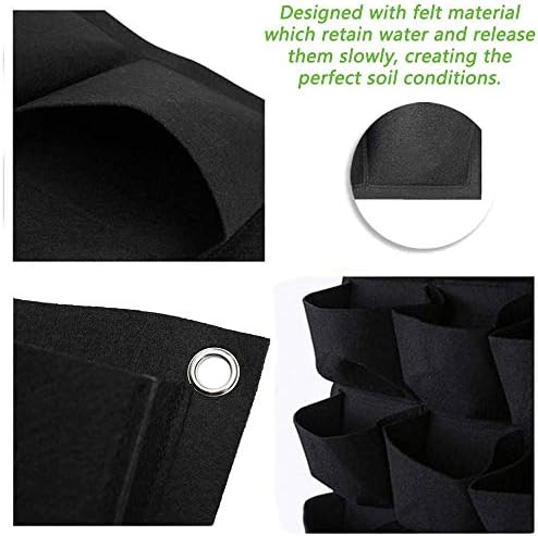 Hanging Planting Grow Bags, 64 Pockets Hanging Vertical Wall Planter Wall - Image 3