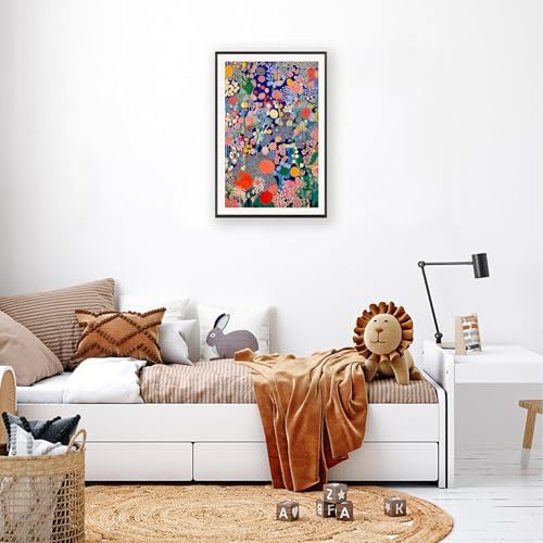 Retro Japanese Floral Poster Abstract Botanical Canvas Wall Art Colorful - Image 3