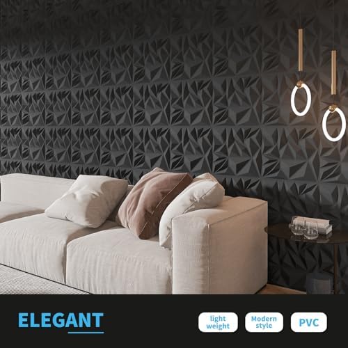 Art3d 50-Pack Modern Diamond Textured 3D Wall Panels, 12 x 12 in - Image 3