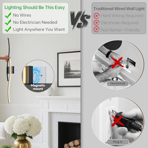 Wireless Wall Sconces Set of Two - Image 4