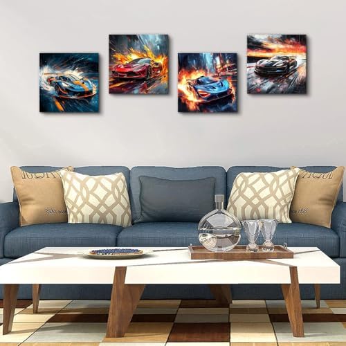Colorful Lamborghini Wall Art Abstract Car Posters - Image 2