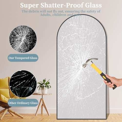 71"x32" Arched Full Length Mirror - Image 5