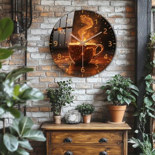 Vintage Brown Wooden Wall Clock - Image 3