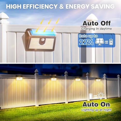 Solar Motion Sensor Outdoor Lights, Super Bright Solar Lights Outdoor Waterproof - Image 3