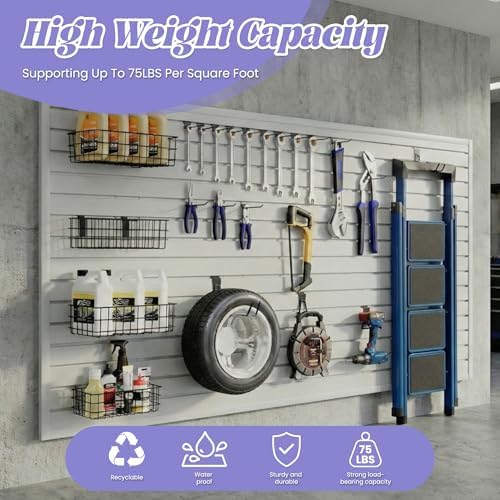 SMARTSTANDARD PVC Slatwall Panel 4x8 FT, PVC Garage Wall Organizer System - Image 2