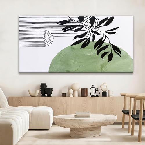 TAIJXAGSG Large Boho Green Wall Art - Image 4
