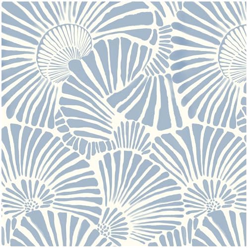 Theper Blue and White Wallpaper Peel and Stick Wallpaper Boho 17.3"×393" by Theper