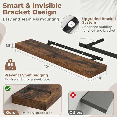 40 Inch Floating Shelves for Wall - Image 2
