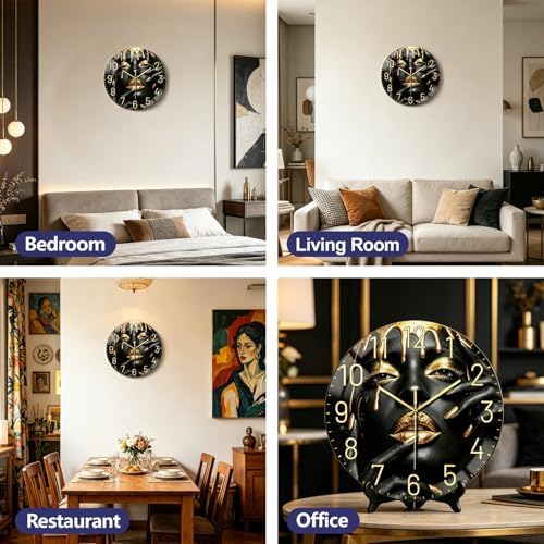 peacoblue Gilded Face Art Wall Clocks Battery Operated - Image 6