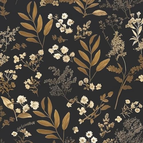 Laatse Vintage Floral Peel and Stick Wallpaper 17.5'' x 787'' by Laatse