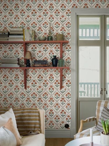 Orainege Peel and Stick Wallpaper Vintage Floral Wallpaper Self Adhesive - Image 5