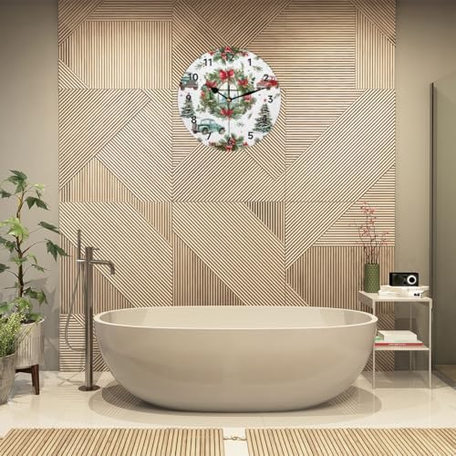 Wall Clock 9.84 Inch Silent Wall Clocks Battery Operated Non Ticking Round - Image 4