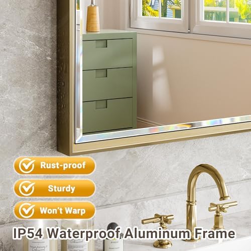 16x60 Inch Brushed Gold Full Length Mirror - Image 6