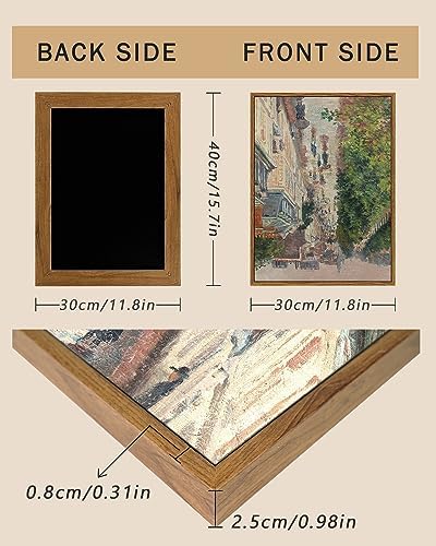 ARPEOTCY Vintage Framed Canvas Print Wall Art, French Paris Street Country Wall - Image 5