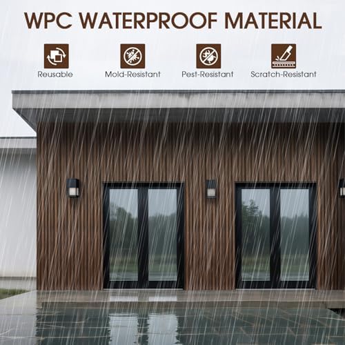 WPC Slat Wall Panels 8 Pack 96" x 6", Waterproof Fluted Wall Paneling, Accent - Image 3