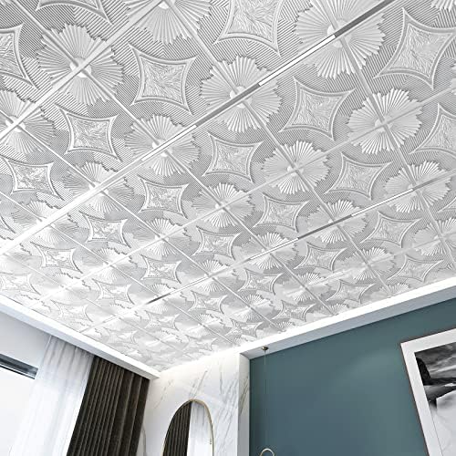 Art3d 12-Pack Waterproof 3D Drop Ceiling Tiles, 24 x 24 in - Image 4