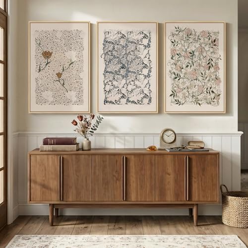 Large Framed William Morris Canvas Wall Art - Image 2
