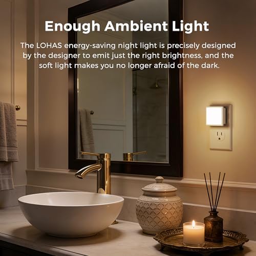 L LOHAS LED 3CCT Night Lights Plug into Wall 2-Pack, Plug in Night Light - Image 2