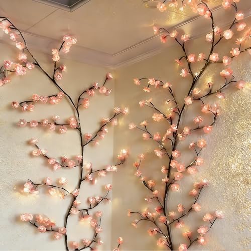 Cherry Blossom Tree Light with USB, 72 LED Cherry Blossom Tree Branch Lights - Image 3