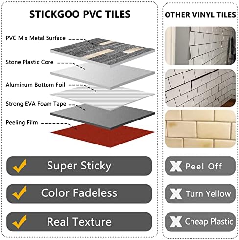 STICKGOO 20 Sheets Peel and Stick Backsplash Tile, Stick on Backsplash - Image 3