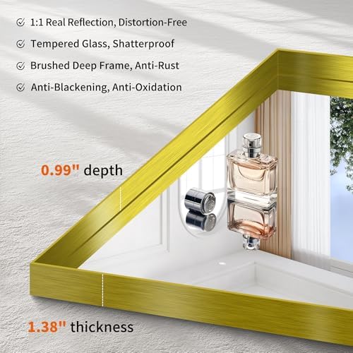 CIRCUMI Gold Bathroom Mirror - Image 3