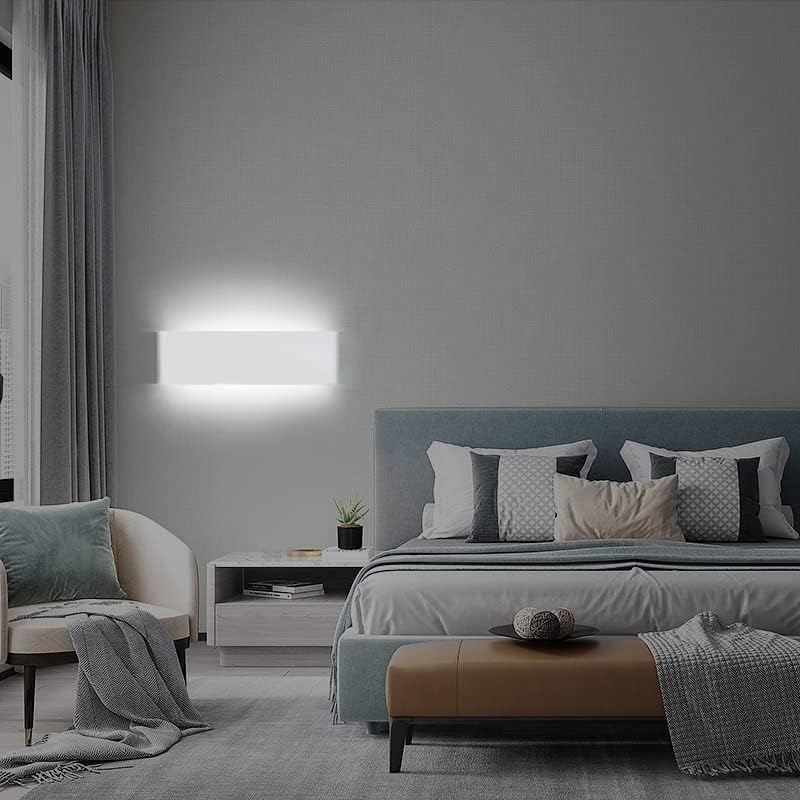 KICAAO 15.7in White Modern Wall Sconce 16W White Light 5000K-1PCS - Image 3