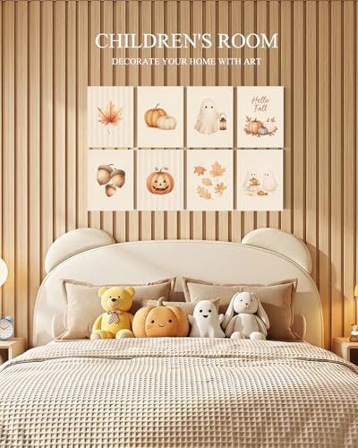 APREOTCY Fall Decor Acoustic Panels，Halloween Pumpkin Artwork - Image 4