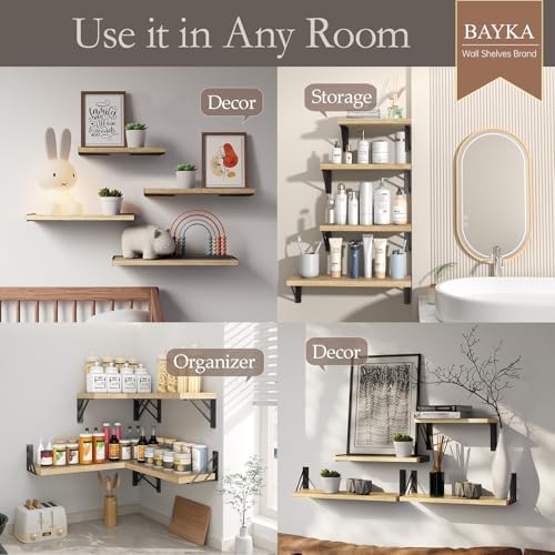 BAYKA Wall Mounted Floating Shelves - Image 3