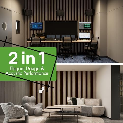 Art3d 12" x 93" Acoustic Wood Slat Wall Panel, 62 sq.ft - Image 5