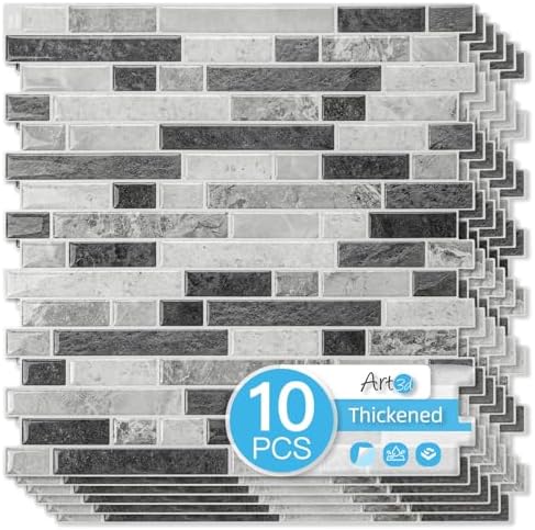 Art3d Linear Tile Peel and Stick Backsplash by Art3d