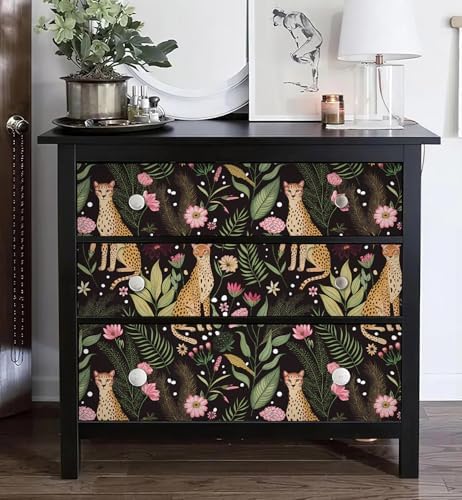 Floralplus Black Leopard Wallpaper Peel and Stick Wallpaper Removable Vintage - Image 4