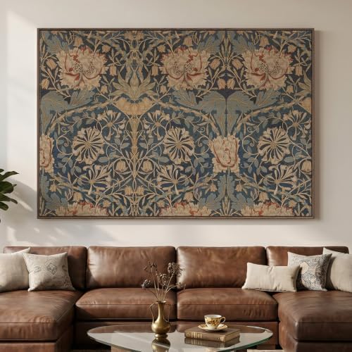 Extra Large Framed Vintage Morris Botanical Wall Art by MXART