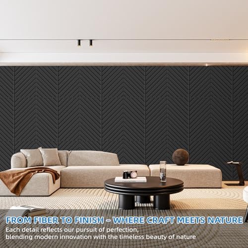 CIUIUTIC Acoustical Wall Panels, 6 Pack 20x20 Acoustic Wall Panels, Decorative - Image 3
