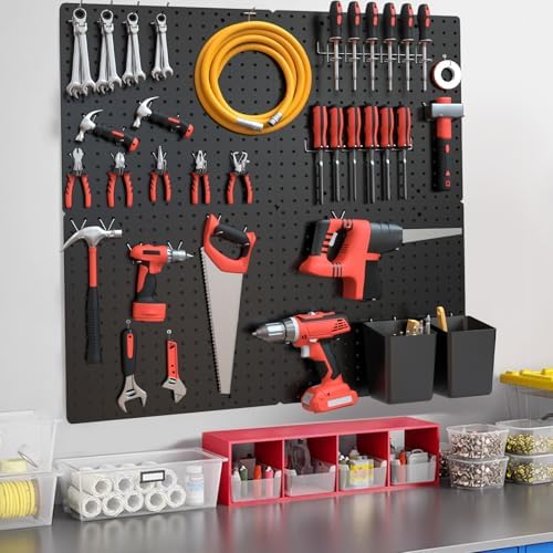 FZK Plastic Pegboard Wall Organizer Kit, 4 Pack - Image 7