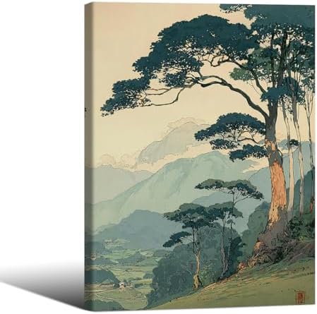 Japanese Forest Framed Wall Art Asian Tranquil Mountain Landscape Posters 16x20 by Unknown