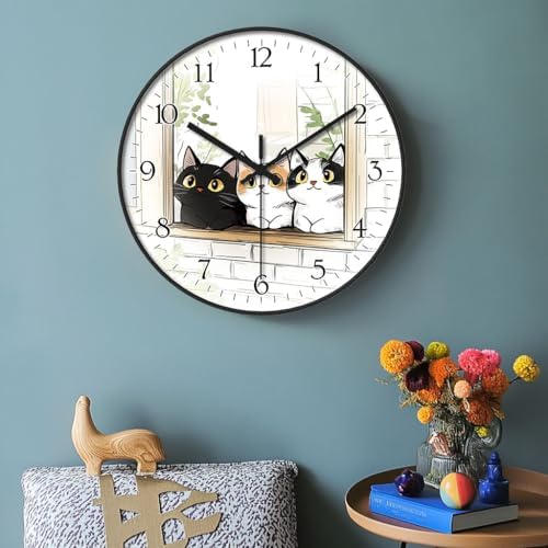 8 inch Decorative Wall Clock Battery Operated - Image 2