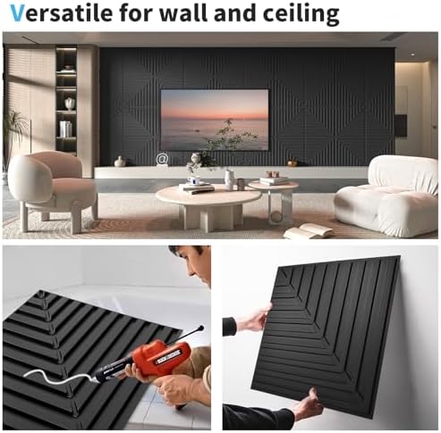 Art3d 12-Pack 2 x 2 ft 3D Textured Drop Ceiling Tiles, 24 x 24 in - Image 4
