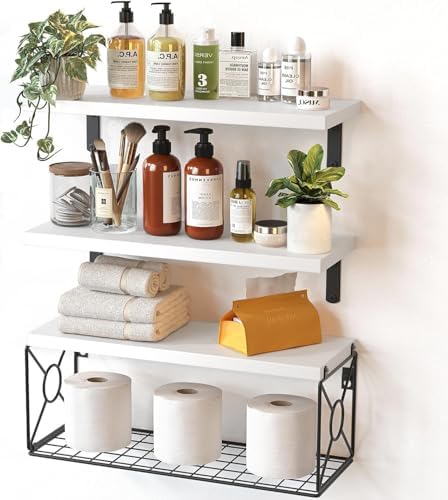 Amada Bathroom Shelves with Storage Basket by AMADAHOMEFURNISHING