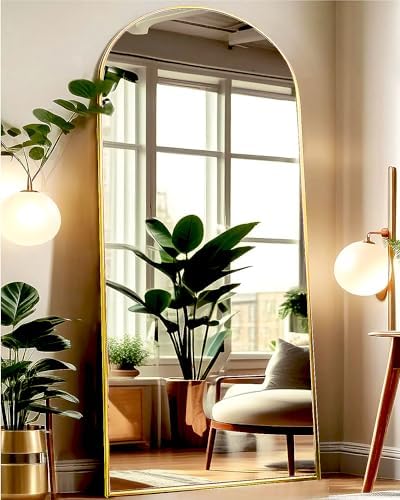 KOMCOTE 71x28 Inch Arched Floor Mirror - Image 3