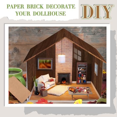 Flutesan 24 Pcs Miniature Dollhouse Wallpaper, Elegant Style - Image 6