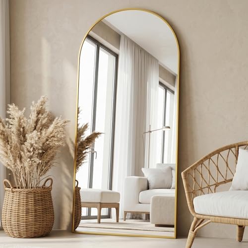 76"x34" Arched Full Length Mirror, Full Body Floor Mirror - Image 3