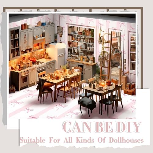 Flutesan 12 Pcs Miniature Dollhouse Wallpaper - Image 4