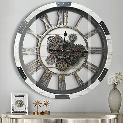 27" Large Real Moving Gears Wall Clock by DORBOKER