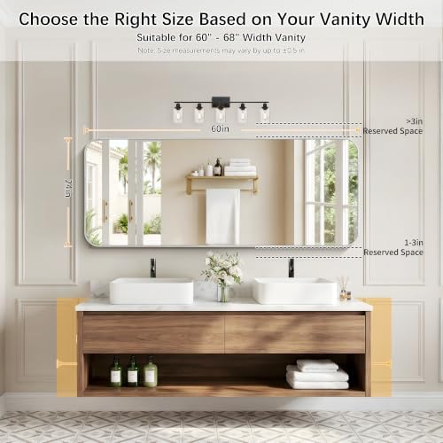 DESBING 60"x24" Bathroom Mirror - Image 3