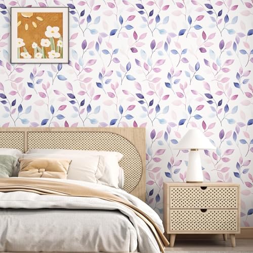 Dreamy Watercolor Botanical Peel and Stick Wallpaper 17.5" x 118" - Image 3